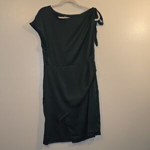 SHEIN Asymmetrical Dark Forrest Green Dress LOT R1